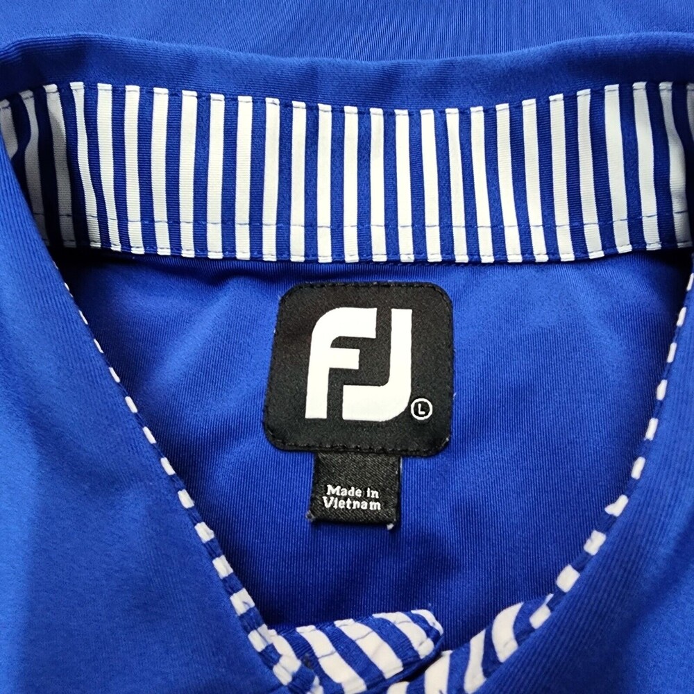 Footjoy Polo Shirt Men's Royal  Blue Short Sleeve Size L - Picture 6 of 12